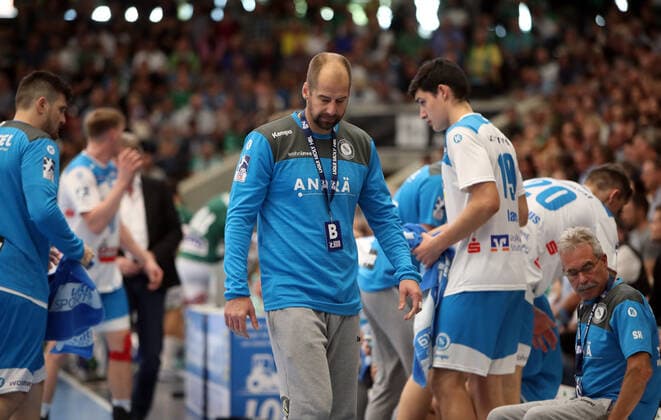 Frisch Auf Göppingen - TVB 1898 Stuttgart Deutschland, Göppingen, 29.09.2019, Handball, Liqui Moly HBL Bundesliga, Saison 2019 2020, Frisch Auf Göppingen - TVB 1898 Stuttgart: Jürgen Schweikardt (Trainer TVB 1898 Stuttgart).