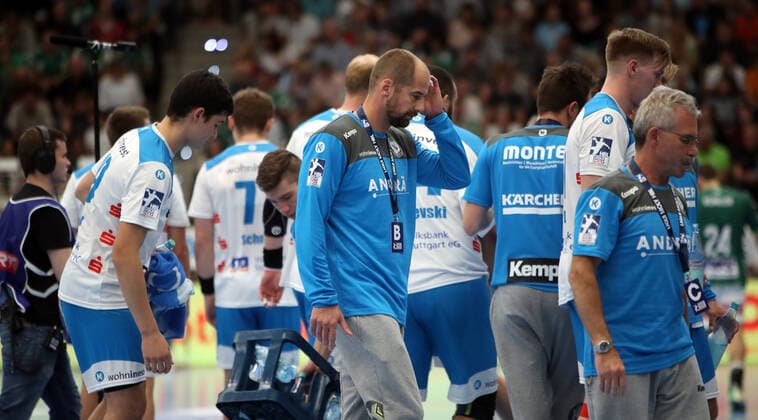 Frisch Auf Göppingen - TVB 1898 Stuttgart Deutschland, Göppingen, 29.09.2019, Handball, Liqui Moly HBL Bundesliga, Saison 2019 2020, Frisch Auf Göppingen - TVB 1898 Stuttgart: Jürgen Schweikardt (Trainer TVB 1898 Stuttgart).