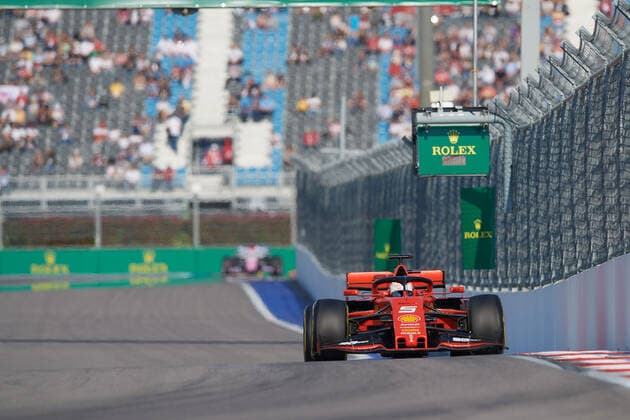 Sebastian Vettel, Scuderia Ferrari, formula 1 GP, Russian in Sochi, 29.09.2019 Photo:mspb Larkin Sebastian Vettel, formula 1 GP, Russian