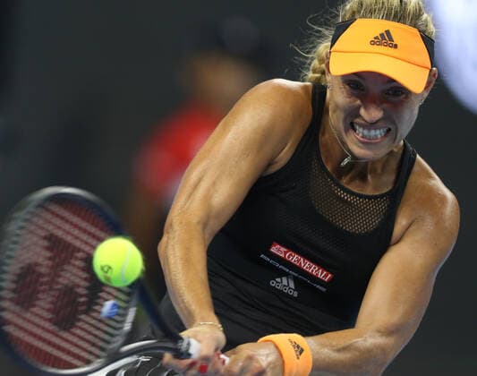 Sport Bilder des Tages (190929) -- BEIJING, Sept. 29, 2019 -- Angelique Kerber of Germany returns a shot during the women s singles first round match between Angelique Kerber of Germany and Zhang Shuai of China at the 2019 China Open tennis tournament in Beijing, capital of China, Sept. 29, 2019. ) (SP)CHINA-BEIJING-TENNIS-CHINA OPEN-WOMEN S SINGLES(CN) JiaxHaocheng 