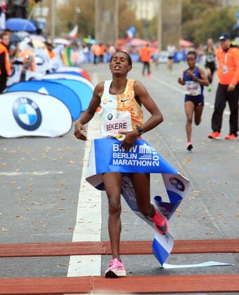 GER, Berlin Marathon 29.09.2019, Berlin, Berlin, GER, Berlin Marathon, im Bild Siegerin Astete Bekere (ETH)