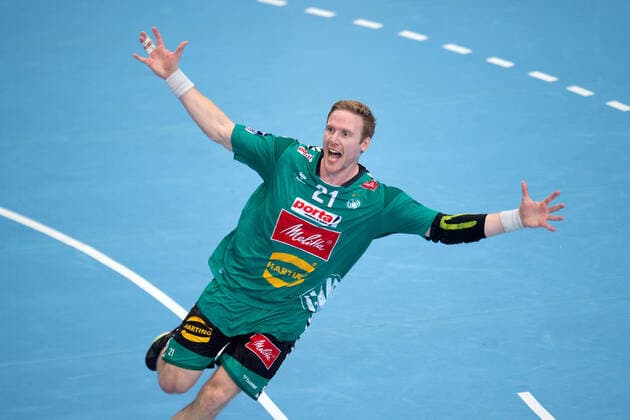 Minden, Deutschland 29.09.2019: 1. Handball-Bundesliga - 2019 2020 - GWD Minden vs. TBV Lemgo Lippe Magnus Gullerud (Minden) Minden Nordrhein-Westfalen Deutschland Kampa-Halle