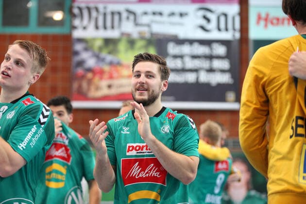 Joscha Ritterbach (TSV GWD Minden 5) GER, Handball, 1. Bundesliga, TSV GWD Minden gegen TBV Lemgo Lippe, 29.09.2019 Minden Copyright: xEIBNER JanxStrohdiekx EP_JSK