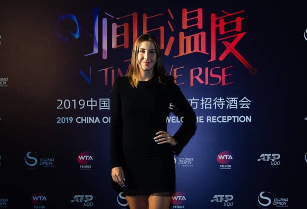 September 29, 2019, Beijing, CHINA: Belinda Bencic of Switzerland arrives at the players party of the 2019 China Open Premier Mandatory tennis tournament 2019 China Open, Tennis, Beijing, China, Sep 29 - ZUMAa181 20190929_zaa_a181_116 Copyright: xAFP7x