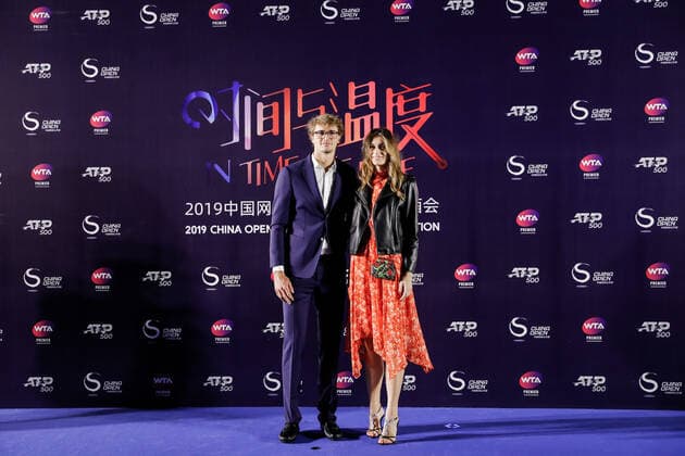 BEIJING, CHINA - SEPTEMBER 29: Alexander Zverev of Germany and his girlfriend Olga Sharypova attend 2019 China Open offical welcome reception at China Olympic tower on September 29, 2019 in Beijing, China.  Copyright: xVCGx CFP111251847924 