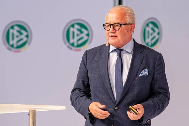 Fritz KELLER, neuer DFB-Praesident, bei seiner Rede, 43.Ordentlicher DFB-Bundestag am 27.09.2019 in Frankfurt Deutschland. POOLFOTO !