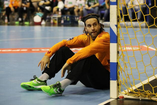 Torwart Silvio Heinevetter enttäuscht Enttäuschung Handball DHB Pokal Herren Saison 2019 2020 01.10.2019 Füchse Berlin vs. SC Magdeburg