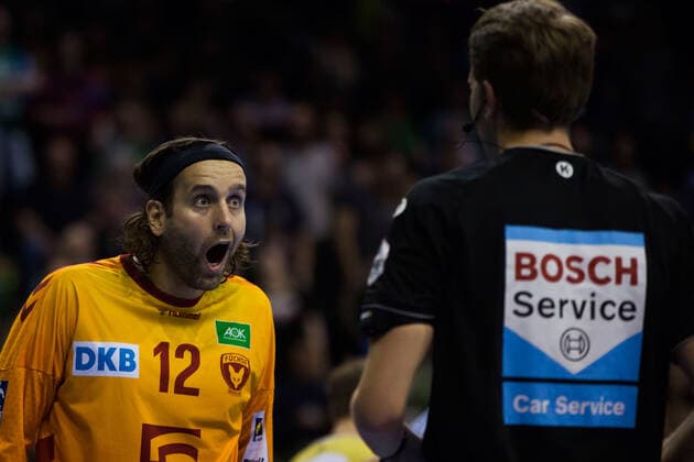 01.10.2019, xfrx, Handball DHB Pokal, Fuechse Berlin - SC Magdeburg emspor, v.l. Silvio Heinevetter (Fuechse Berlin) (DFL DFB REGULATIONS PROHIBIT ANY USE OF PHOTOGRAPHS as IMAGE SEQUENCES and or QUASI-VIDEO) Berlin