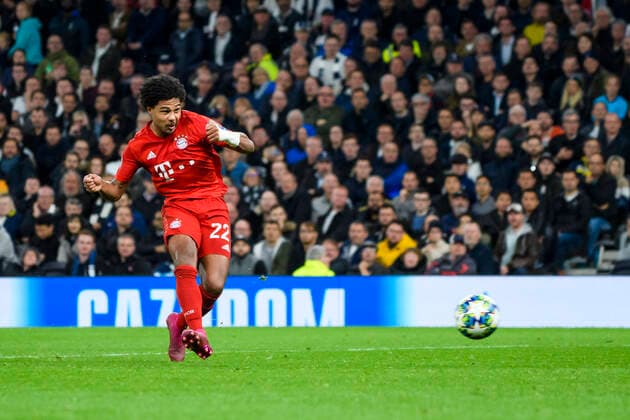 01.10.2019, xkvx, Fussball UEFA Champions League, Tottenham Hotspur - FC Bayern Muenchen emspor, v.l. Goal scored, Tor zum 2:5 durch Serge Gnabry (FCB - FC Bayern Muenchen) London