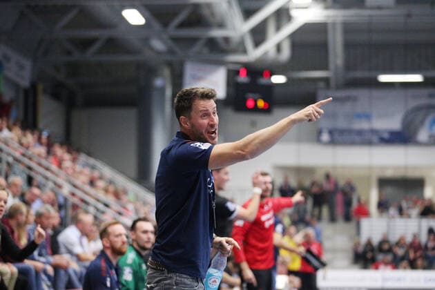 Ben Matschke (Trainer Die Eulen Ludwigshafen) GER, Handball, DHB Pokal, Achtelfinale, ASV Hamm-Westfalen gegen Die Eulen Ludwigshafen, 02.10.2019 Hamm Copyright: xEIBNER JanxStrohdiekx EP_JSK