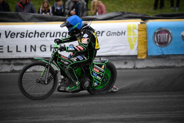 Danny Maaßen (MSC Brokstedt, blau, Nr.5), Speedway, Bundesliga, Männer, Deutsche Meisterschaft, Finale 03.10.19 Brokstedt Holsteinring Schleswig-Holstein Germany *** Danny Maaßen MSC Brokstedt, blue, No 5 , Speedway, Bundesliga, Men, German Championship, Final 03 10 19 Brokstedt Holsteinring Schleswig Holstein Germany