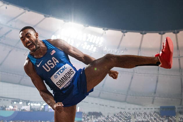 Bilder des Jahres 2019, Sport 10 Oktober Sport Themen der Woche KW40 Sport Bilder des Tages 191003 Solomon Simmons of USA celebrates when competing in men s discus throw decathlon during day 7 of the IAAF World Athletics Championships on October 3, 2019 in Doha. Photo: Vegard Wivestad Grott BILDBYRAN kod VG 170407 bbeng athletics track & field friidrott friidrett iaaf world athletics championships athletics World Championship, WM, Weltmeisterschaft vm friidrotts-vm friidretts-vm tikamp tiokamp decathlon discus throw diskos diskus jubel usa *** 191003 Solomon Simmons of USA celebrates when competing in men s discus throw decathlon during day 7 of the IAAF World Athletics Championships on October 3, 2019 in Doha Photo Vegard Wivestad Grott BILDBYRAN kod VG 170407 bbeng athletics track field friidrott friidrett iaaf world athletics championships athletics world championship vm friidrotts vm friidretts vm tikamp tiokamp decathlon discus throw diskos diskus jubel usa,  Copyright: VEGARDxWIVESTADxGRoTT BB191003VG024