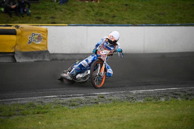 Victor Kulakov (AC Landshut, weiß, Nr.11), Speedway, Bundesliga, Männer, Deutsche Meisterschaft, Finnale 03.10.19 Brokstedt Holsteinring Schleswig-Holstein Germany *** Victor Kulakov AC Landshut, white, No 11 , Speedway, Bundesliga, Men, German Championship, Finnale 03 10 19 Brokstedt Holsteinring Schleswig Holstein Germany