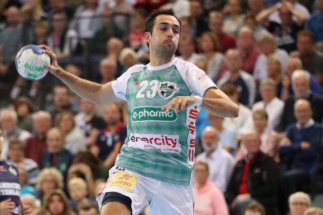 SG Flensburg-Handewitt vs TSV Hannover-Burgdorf, DHB-Pokal Achtelfinale, Flensburg; 03.10.19 Cristian Ugalde Garcia (TSV Hannover-Burgdorf, 23) Copyright: xBEAUTIFULxSPORTS MarioxM.xKobergx
