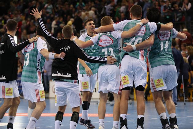 Sport Bilder des Tages SG Flensburg-Handewitt vs TSV Hannover-Burgdorf, DHB-Pokal Achtelfinale, Flensburg; 03.10.19 Jubel Copyright: xBEAUTIFULxSPORTS MarioxM.xKobergx