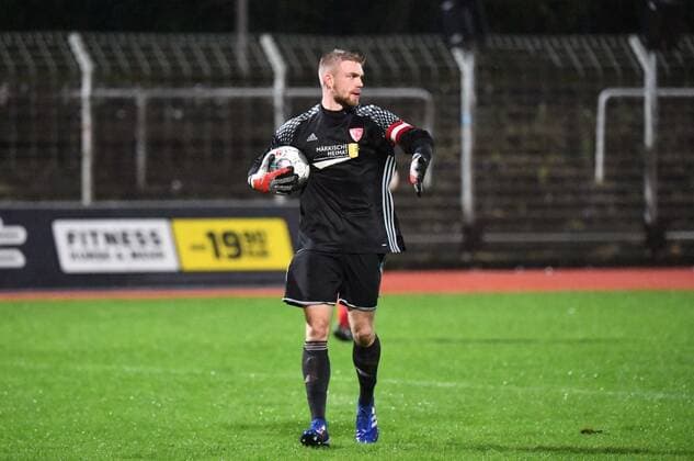 Fussball, Herren, Saison 2019 2020, NOFV-Oberliga Nord (8. Spieltag), Tennis Borussia - Ludwigsfelder FC (9:0), Torwart Lucas Lindner (Ludwigsfelder FC), 04.10. 2019, Copyright: xMatthiasxKochx