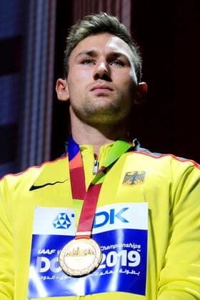 KAUL Niklas Team GER 10-Kampf Weltmeister Bei der Siegerehrung IAAF LA Weltmeisterschaften 2019 in Doha am 04.10. 2019 Al Khalifa International Stadion