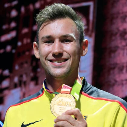 KAUL Niklas Team GER 10-Kampf Weltmeister Bei der Siegerehrung IAAF LA Weltmeisterschaften 2019 in Doha am 04.10. 2019 Al Khalifa International Stadion