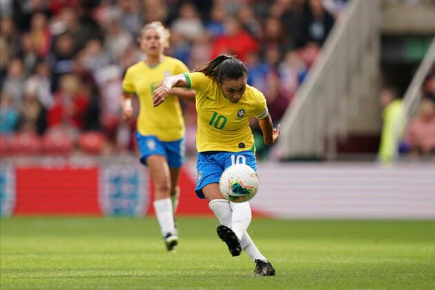 MIDDLESBROUGH, ENGLAND - OCTOBER 05: Marta of Brazil during the International Women s friendly between England Women and Brazil Women at Riverside Stadium, on October 05, 2019 in Middlesbrough , England. (Photo by Daniela Porcelli SPP) Copyright: xDanielaxPorcellix SPPDP-ENGBRA0510-9