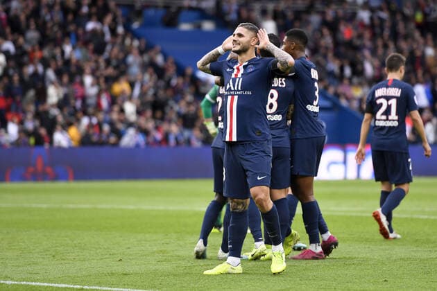 JOIE - 18 MAURO ICARDI (PSG) FOOTBALL : Paris SG vs Angers - Ligue 1 Conforama - 05 10 2019 AnthonyBIBARD FEP Panoramic 