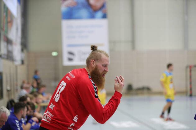 2. HBL, HSG Konstanz - EHV Aue 30:27. Torh?ter Vilius Rasimas (AUE) HSG Konstanz - EHV Aue, 05.10.2019 Konstanz Copyright: xEIBNER PeterxPisax EP_EER