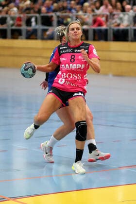 Simone Cathrine Petersen (TuS Metzingen) DHB-Pokal 2. Runde HSG Neudorf Doeöbeln - TuS Metzingen Neudorf Copyright: xEIBNER Westphalx EP_WES