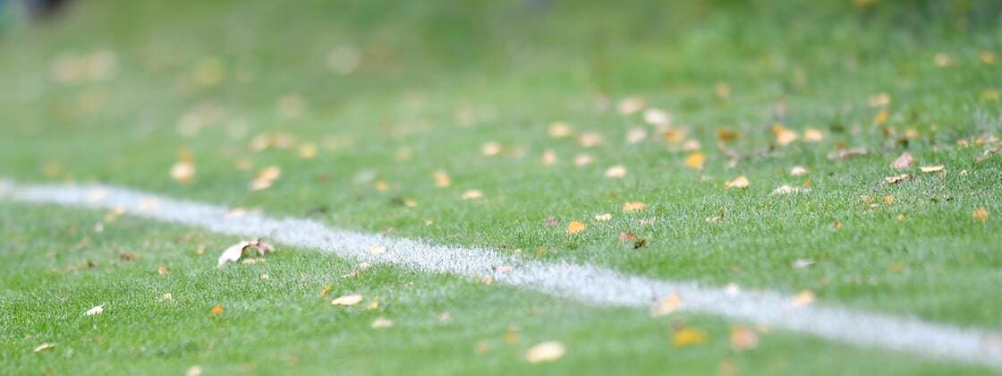 05.10.2019 - Fussball Amateurfussball - Saison 2019 2020 - Bezirksliga - 11. Spieltag: FC Wendelstein - SV Ornbau - MeZi - Feature Impression Symbolbild Symbolfoto - Linie Herbstlaub