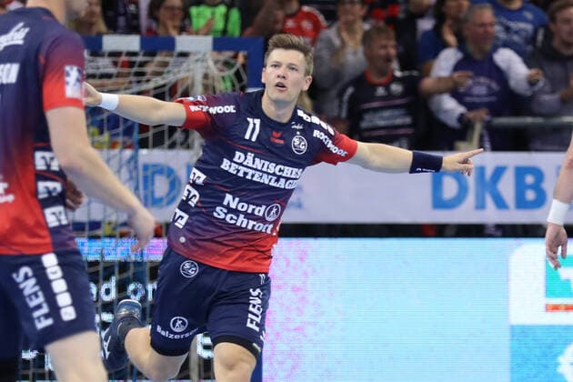 SG Flensburg-Handewitt vs Fuechse Berlin, 06.10.19, LIQUI-MOLY Handball-Bundesliga, Lasse Svan (SG Flensburg-Handewitt, 11) Copyright: xBEAUTIFULxSPORTS MarioxM.xKobergx