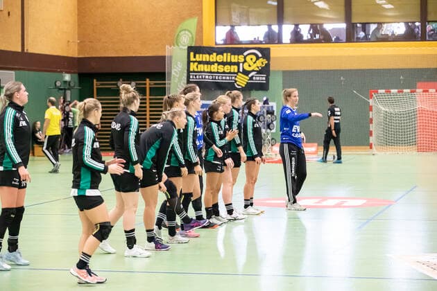 TSV Nord Harrislee vs VfL Oldenburg, Handball, DHB-Pokal 2. Runde, Harrislee; 06.10.19 Team Oldenburg Copyright: xBEAUTIFULxSPORTS MarioxM.xKobergx