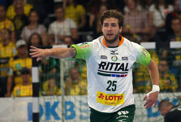 Handball, 1. Bundesliga: Rhein-Neckar-Löwen - HSG Wetzlar, 8. Spieltag am 06.10.2019, Saison 2019 20, ZmdZ, Olle Forsell Schefvert (25, HSG Wetzlar) erzielt einenn treffer, torjubel, Rhein-Neckar-Löwen - HSG Wetzlar