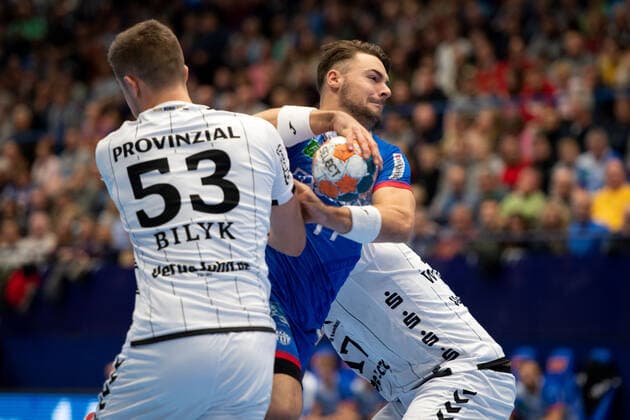 Lemgo, Deutschland 06.10.2019: 1. Handball-Bundesliga - 2019 2020 - TBV Lemgo Lippe vs. THW Kiel (L-R) Lemgo Nordrhein-Westfalen Deutschland Phoenix Contact Arena