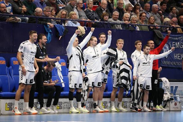 Torjubel bei THW Kiel GER, Handball, 1. Bundesliga, TBV Lemgo Lippe gegen THW Kiel, 06.10.2019 Lemgo Copyright: xEIBNER JanxStrohdiekx EP_JSK