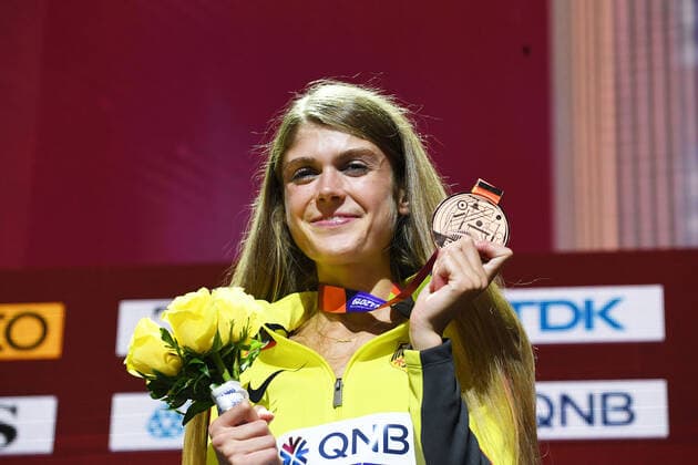 Doha, IAAF, Leichtathletik, athletics, Track and Field, World athletics Championships 2019 Doha, Leichtathletik WM 2019 Doha, 27.09-06.10.2019, Khalifa International Stadium Doha, 5000m Frauen Finale Konstanze Klosterhalfen Deutschland,Bronzrmedaillle,