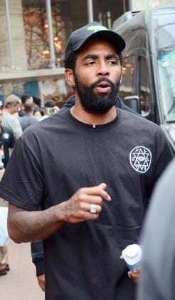 American professional basketball player Kyrie Irving of the Brooklyn Nets of the National Basketball Association NBA, Basketball Herren, USA shows up at a hotel before a NBA Oversea Game against Lakers in Shanghai, China, 8 October 2019.