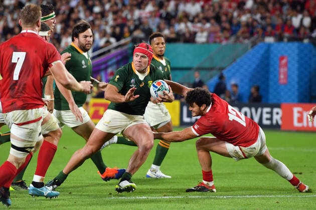 Rugby Union - 2019 Rugby World Cup - Pool B: South Africa vs. Canada South Africa s Schalk Brits scores his sides eighth try, at Kobe Misaki Stadium, Kobe City. COLORSPORT ASHLEY WESTERN 