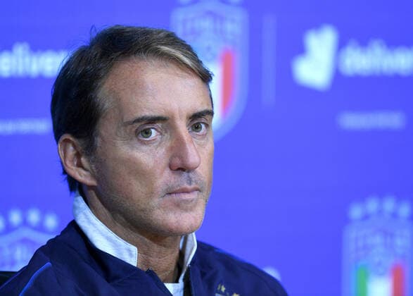Photo LaPresse - Jennifer Lorenzini 08 October 2019 Firenze (Italy) Soccer Italy Italian Football meeting - "Coverciano" - press conference, PK, Pressekonferenz Roberto Mancini In the pic: Roberto Mancini  Copyright: xJenniferxLorenzini LaPressex
