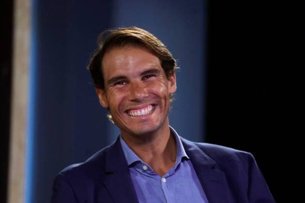 Spanish tennis player Rafael Nadal delivers a speech during his visit to programming campus 42Madrid at Telefonica s T District, in Madrid, Spain, 09 October 2019. The campus is part of 42 Network, an international network of 20 partner campuses. Rafael Nadal visits 42Madrid !ACHTUNG: NUR REDAKTIONELLE NUTZUNG!  Copyright: xJuanxCarlosxHidalgox GRAF7423 20191009-637062270042576613