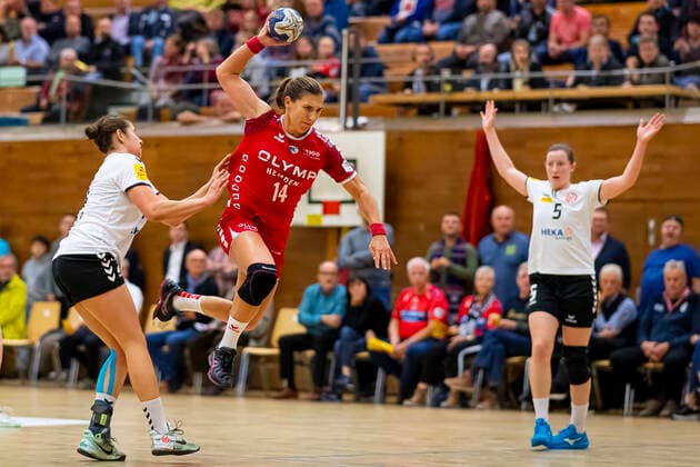Bietigheim, Deutschland 09. Oktober 2019: HBF - 19 20 - SG BBM Bietigheim vs. 1. FSV Mainz 05 Karolina Kudlacz-Gloc (Bietigheim) Bietigheim-Bissingen Halle am Viadukt Baden-Württemberg Deutschland