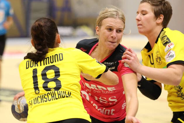 Simone Petersen (TusSies Metzingen 8) GER, 1.Liga Handball Frauen, BVB Dortmund - Tussies Metzingen, 9.10.2019 Dortmund Copyright: xEIBNER Stummbilligx EP_EER