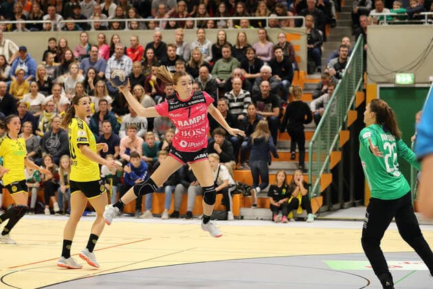 Bo van Wetering (TusSies Metzingen 7) GER, 1.Liga Handball Frauen, BVB Dortmund - Tussies Metzingen, 9.10.2019 Dortmund Copyright: xEIBNER Stummbilligx EP_EER