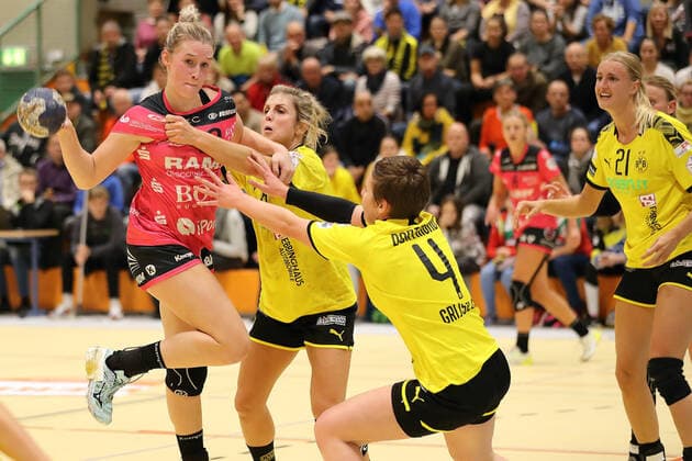 Lena Degenhardt (TusSies Metzingen 10) GER, 1.Liga Handball Frauen, BVB Dortmund - Tussies Metzingen, 9.10.2019 Dortmund Copyright: xEIBNER Stummbilligx EP_EER
