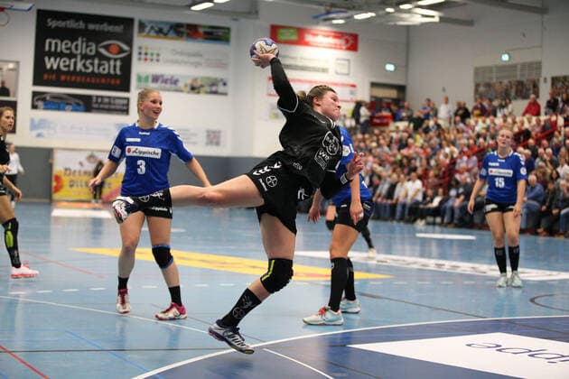 Anna Seidel (TSV Bayer 04 Leverkusen 4) GER, Handball, 1. Bundesliga Frauen, HSG Blomberg-Lippe gegen TSV Bayer 04 Leverkusen, 09.10.2019 Blomberg Copyright: xEIBNER JanxStrohdiekx EP_JSK