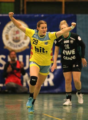 Foto : Torjubel bei Paulina Golla Buxtehude Handball - 1. Bundesliga Damen , am Mi. 09.10.2019 BSV Buxtehude - Oldenburg 31 - 24