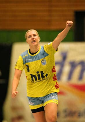 Foto : Siegesjubel bei den Spielern ... Christina Haurum Buxtehude Handball - 1. Bundesliga Damen , am Mi. 09.10.2019 BSV Buxtehude - Oldenburg 31 - 24