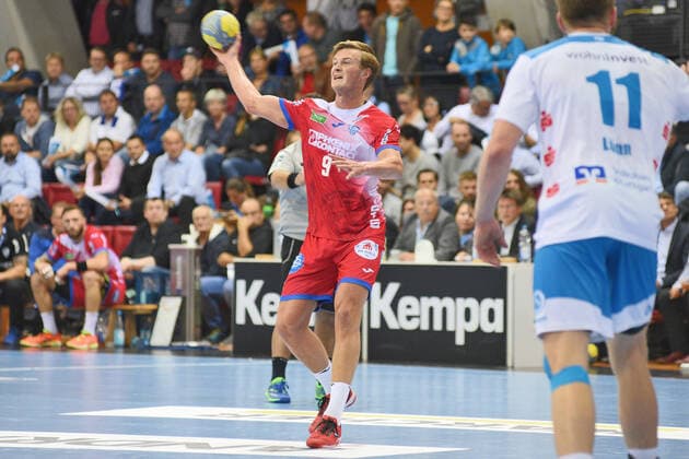 Jonathan Carlsbogard (TVB Lemgo-Lippe 9) Handball, Maenner, DKB , LIQUI MOLY Handball Bundesliga, 10.10.2019, Foto:TBaur Eibner TVB 1898 Stuttgart vs. TBV Lemgo-Lippe Stuttgart Copyright: xEIBNER TobiasxBaurx EP_TBR