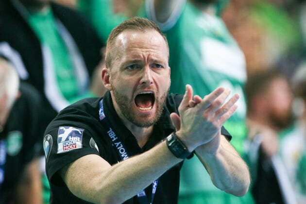 Sport Bilder des Tages DHfK - Balingen Handball Leipzig, 10.10.2019, Arena Leipzig, Handball, 1. Bundesliga, 9. Spieltag , SC DHfK - HBW Balingen-Weilstetten , Im Bild: Trainer Andre Haber (Leipzig) ,