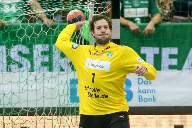 DHfK - Balingen Handball Leipzig, 10.10.2019, Arena Leipzig, Handball, 1. Bundesliga, 9. Spieltag , SC DHfK - HBW Balingen-Weilstetten 27:26 (10:14) , Im Bild: Torhüter Jens Vortmann (1, Leipzig) ,
