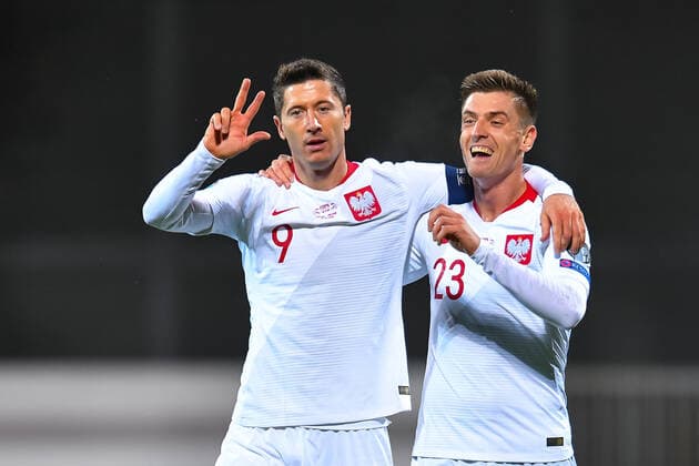 Bilder des Jahres 2019, Sport 10 Oktober Sport Themen der Woche KW41 Sport Bilder des Tages 2019.10.10 Ryga Pilka nozna Reprezentacja kwalifikacje do Mistrzostw Europy 2020 Lotwa - Polska N z Robert Lewandowski, bramka, radosc, gol, goal na 0-3 Foto Pawel Andrachiewicz PressFocus 2019.10.10 Riga Football qualification for the European Championships 2020 European Qualifiers Latvia - Poland Robert Lewandowski, bramka, radosc, gol, goal na 0-3 Credit: Pawel Andrachiewicz PressFocus NEWSPIX.PL --- Newspix.pl  20191010_PF_PA078