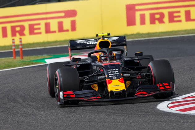11th October 2019; Suzuka Circuit, Suzuka City, Japan; Formula One Japanese Grand Prix, Practice day; The number 33 Aston Martin Red Bull driver Max Verstappen during practice 1 - Editorial Use  ActionPlus12176319 StephenxBlackberry