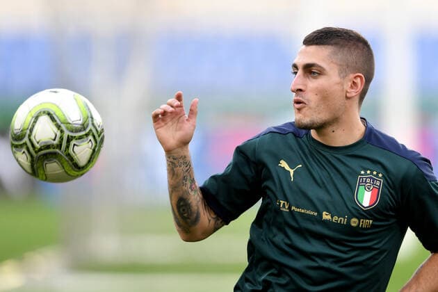 Fußball, Nationalteam Italien Training Marco Verratti Roma 11-10-2019 Stadio Olimpico European Qualifiers Qualifying round Italy - Greece day -1 training Photo Andrea Staccioli Insidefoto andreaxstaccioli